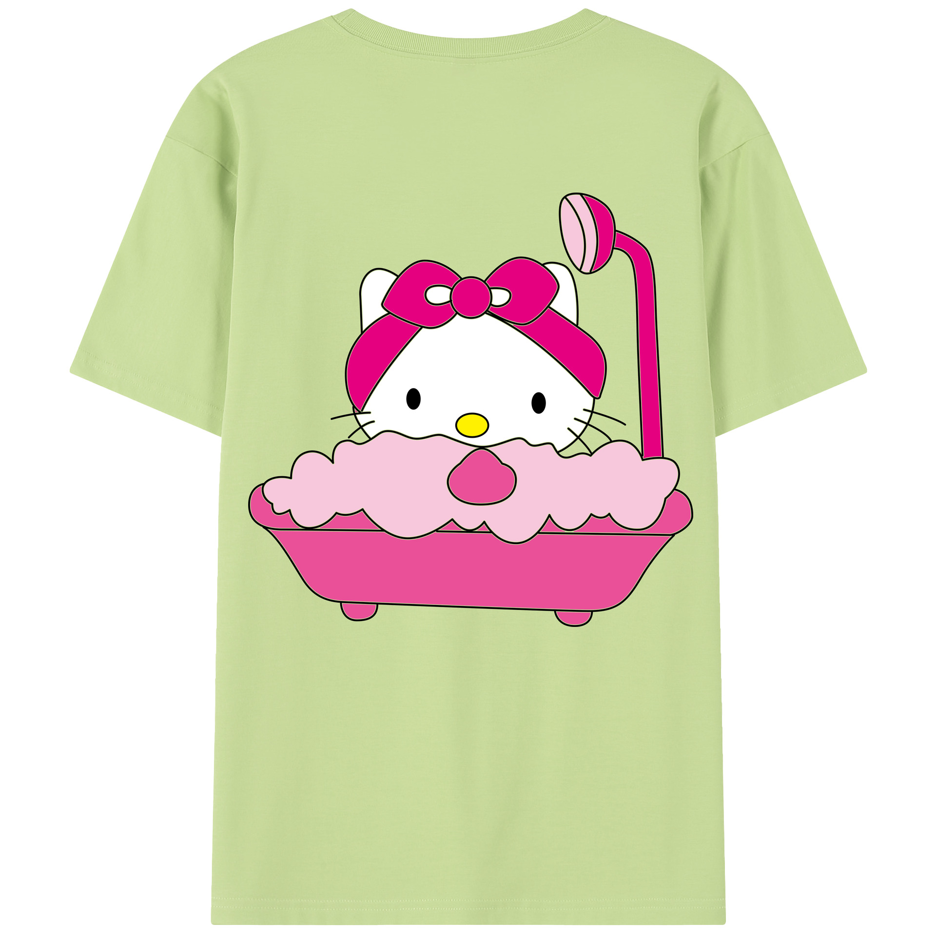 （画像用） Hello Kitty ハローキティ 綿100％半袖Tシャツ（背面プリント）